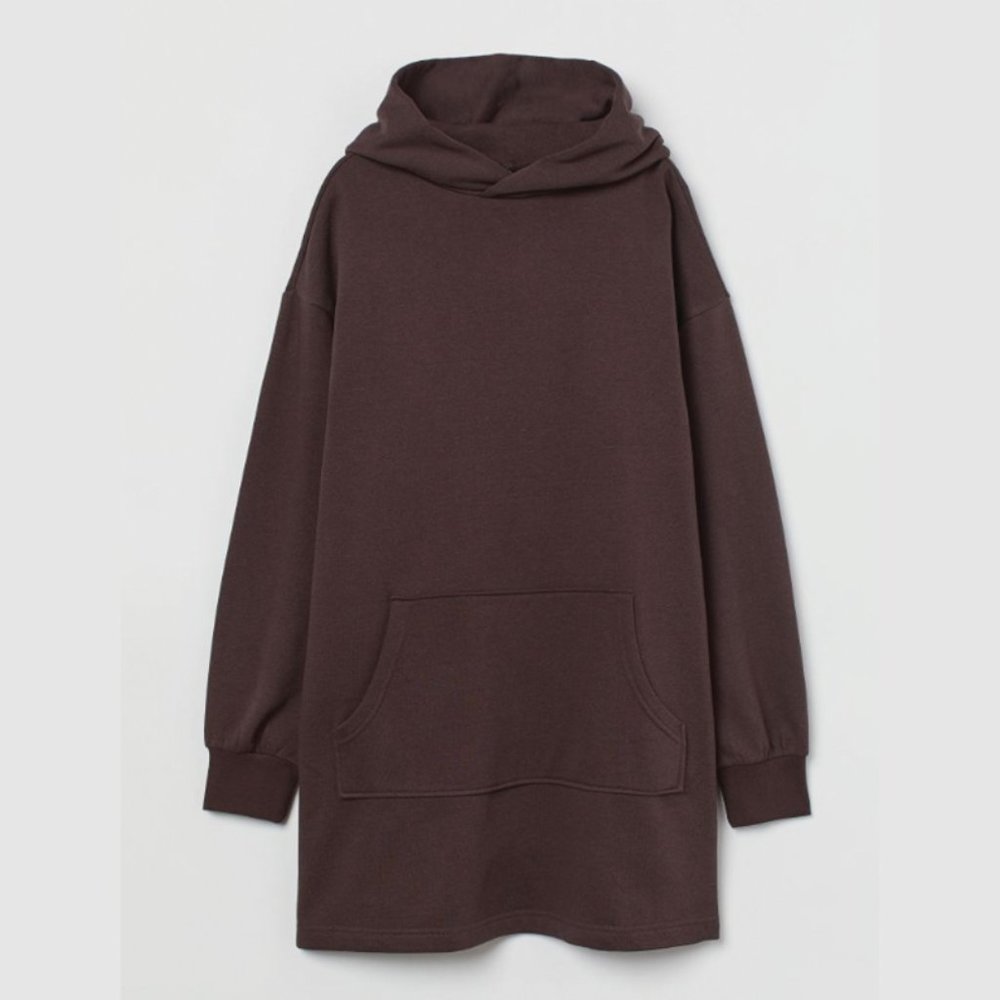 NWT H&M Brown Oversized Sweatshirt Dress Medium